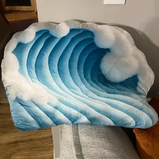 Ocean Wave Plush Shaped Pillow