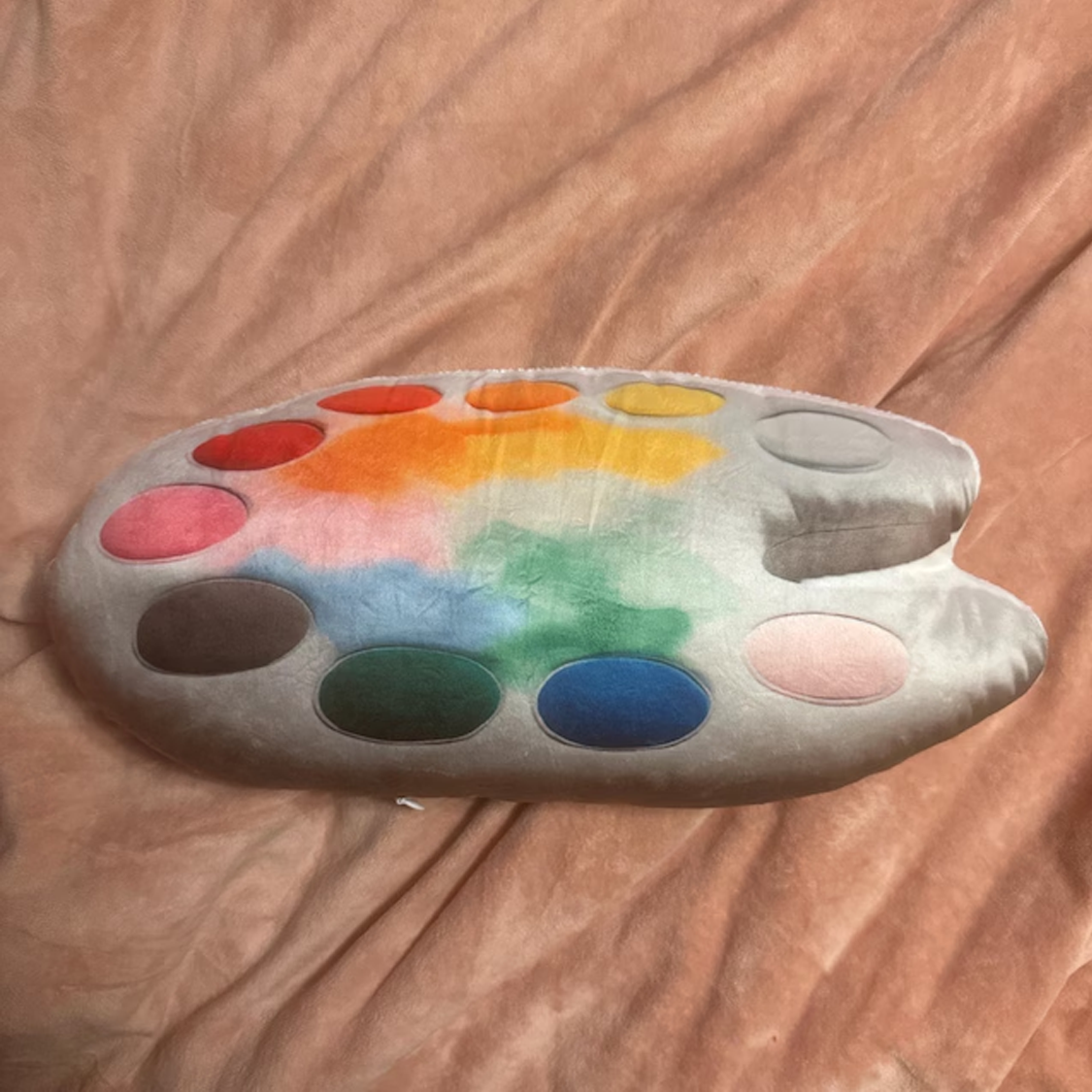 Paint Palette Shaped Plush Pillow