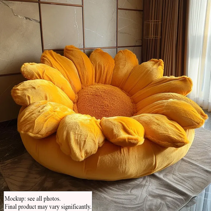 Sunflower Faux Beanbag Chair Plush Shaped Pillow