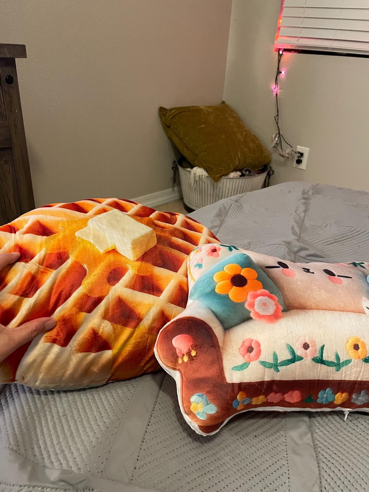 Waffle Plush Shaped Pillow